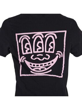 Keith Haring T Shirt Mens Size Small Black Three Eye Monster Art Tee
